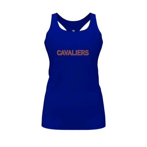 [CUS-DFW-RCBK-PER-RYL-FYS-LOGO2] Racerback Tank Top (Female Youth S, Royal, Logo 2)