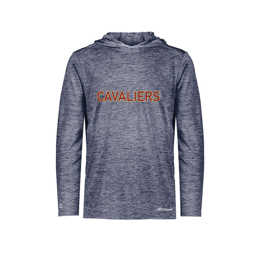 [FOLHCGNV-YS-LOGO2] Decker Youth Charge Hoodie (Youth S, Navy, Logo 2)