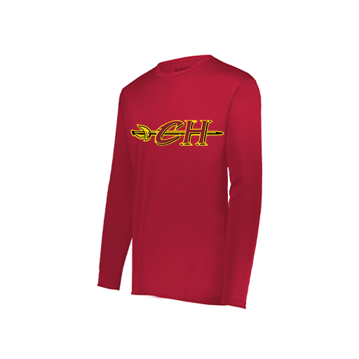 [222822.083.XS-LOGO1] Men's LS Smooth Sport Shirt (Adult XS, Red, Logo 1)