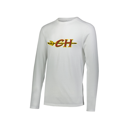 [FTLCUBWH-AXS-LOGO1] Decker Men's Tri-Blend T-Shirt - Long Sleeve (Adult XS, White, Logo 1)